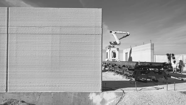 Impressão 3D de parede de concreto